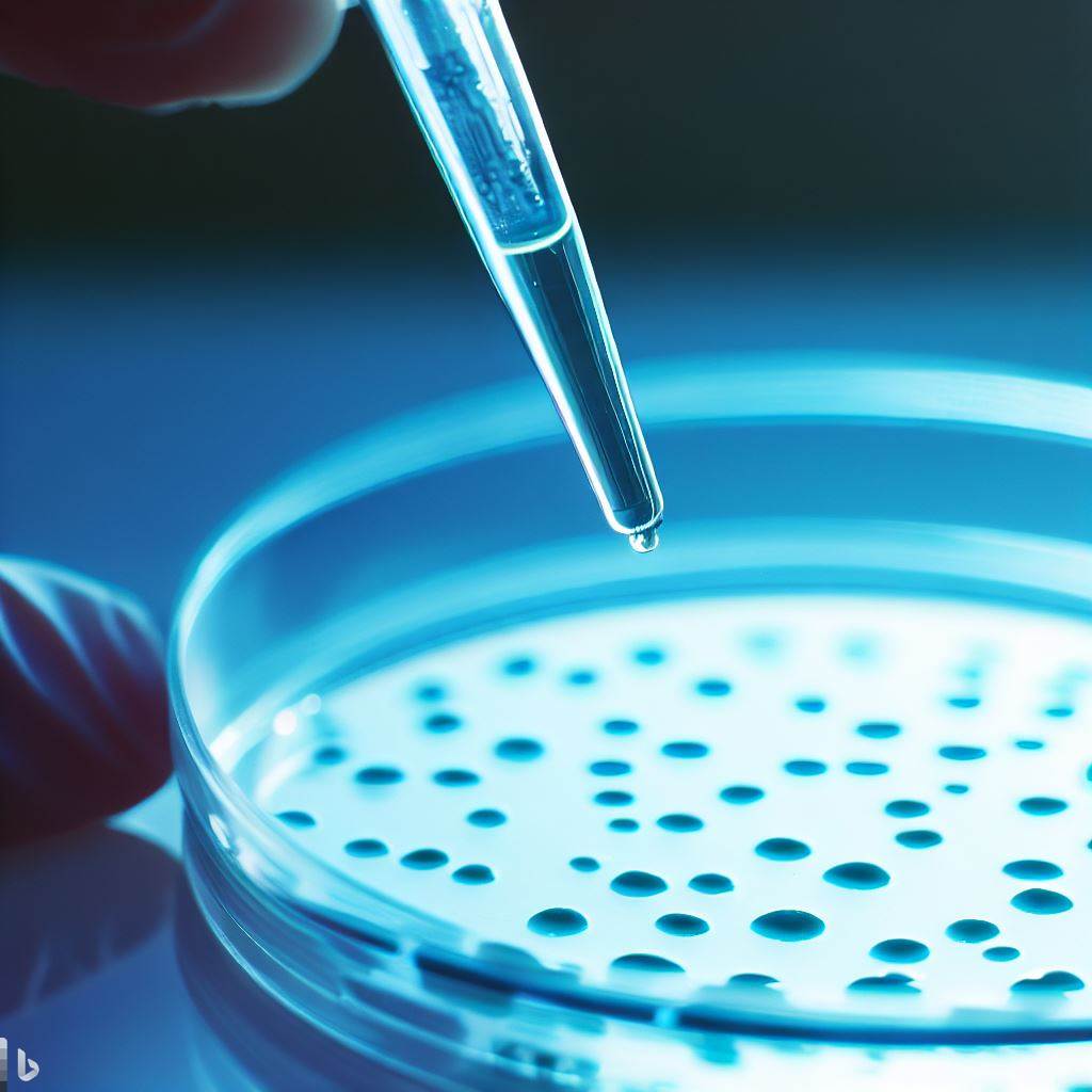 A lab technologist using pipette to perform spot test