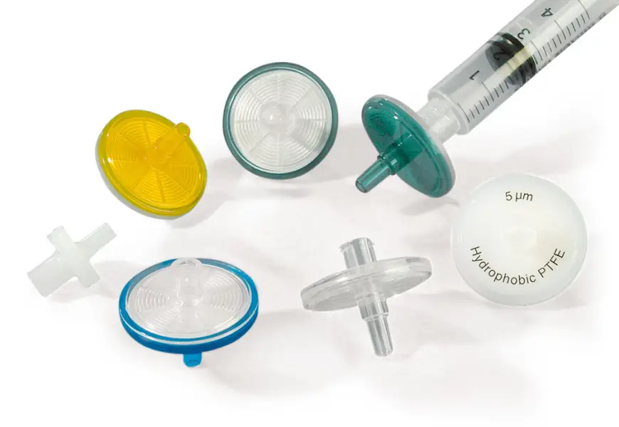 Syringe filters used in sterilization and sample filtration