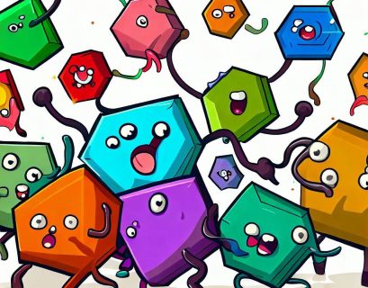 Bacteriophages celebrating victory after lysing the bacteria