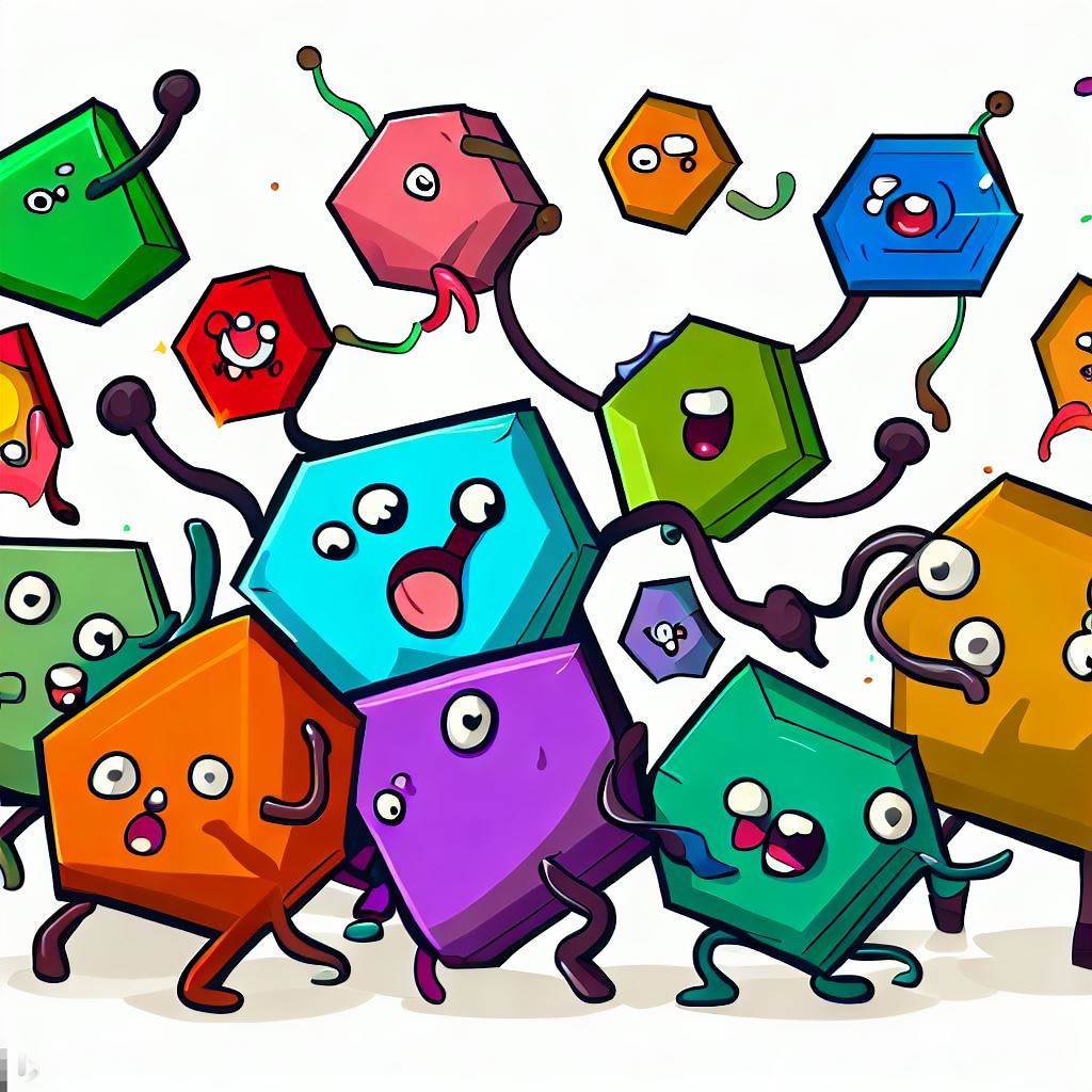 Bacteriophages celebrating victory after lysing the bacteria