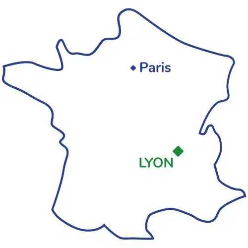 map showing France where vetophage is