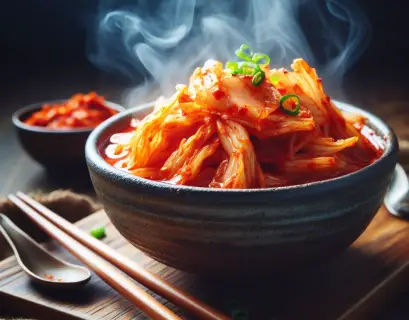 A plate of kimchi