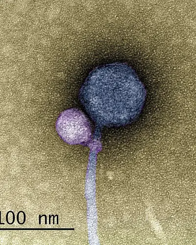 a virus attaching to another virus