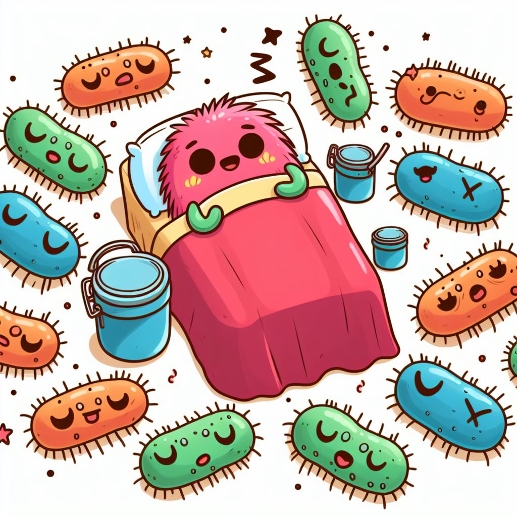 dormant bacteria (persister cell) attacked by bacteriophage