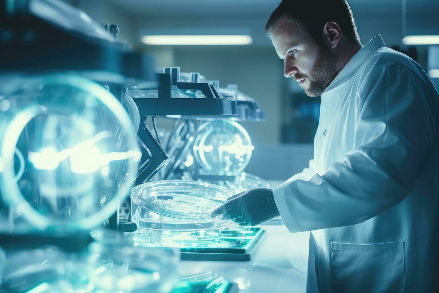 Scientist in Microbiology Lab