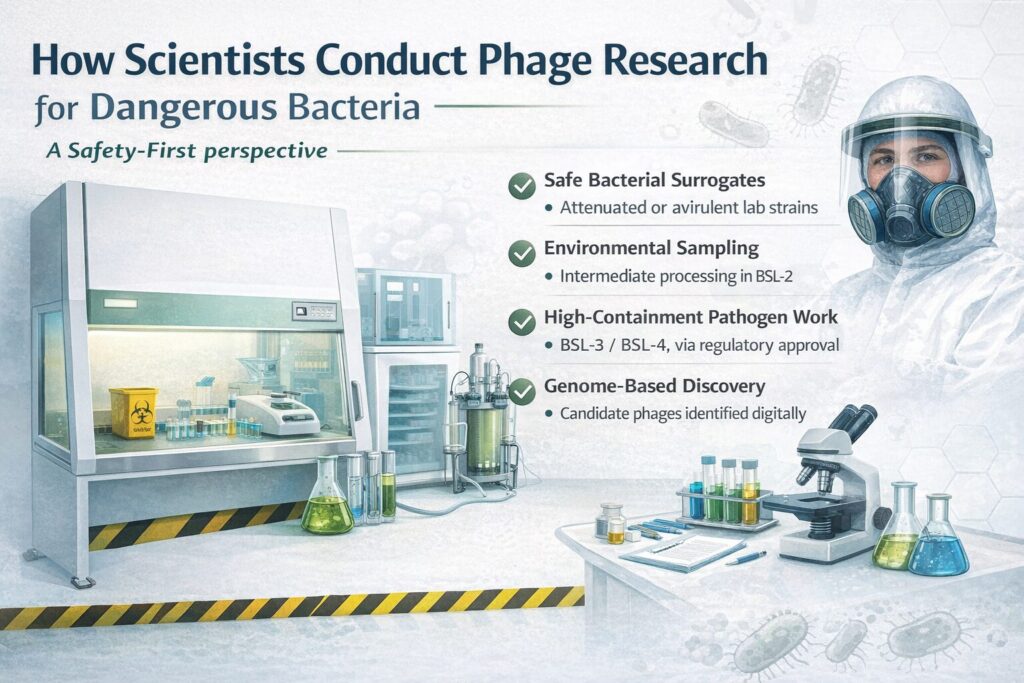 Phage research and biosafety practices