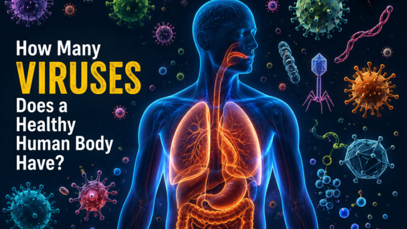 Human body with viruses
